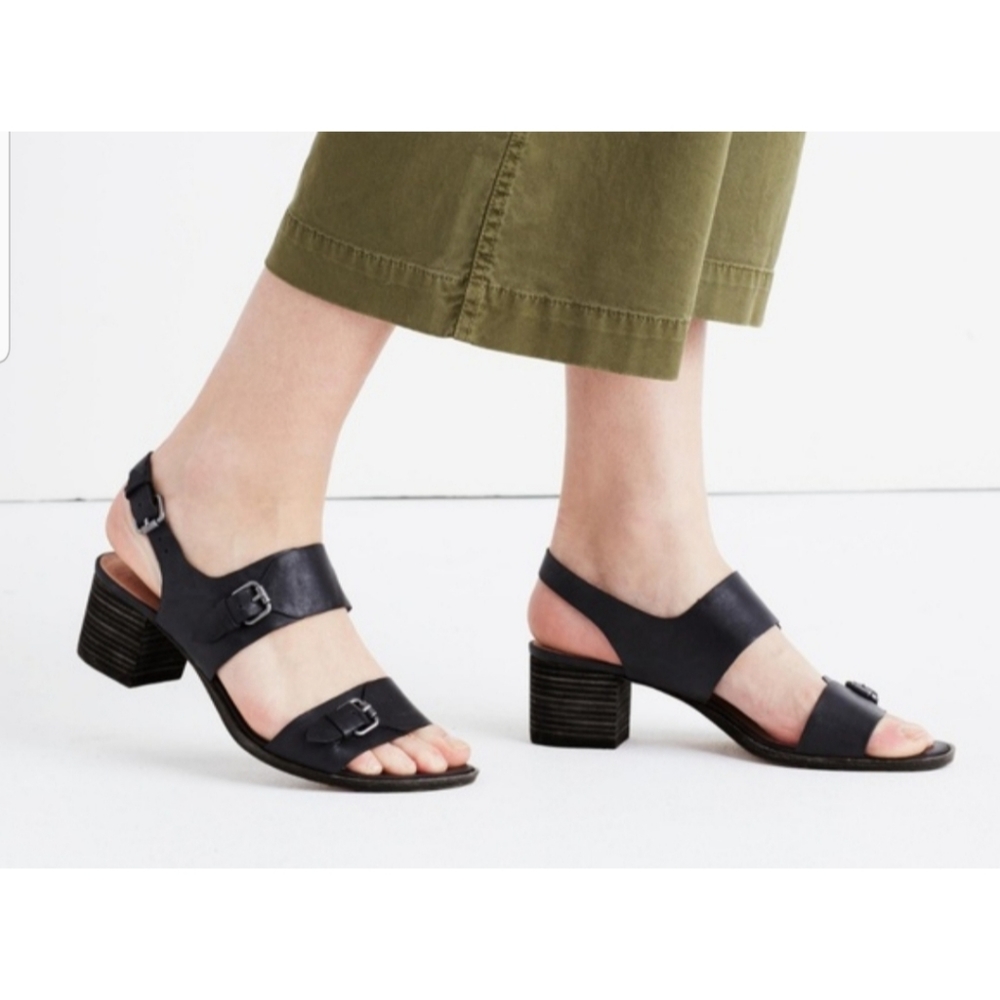 Madewell Black leather strappy sandal